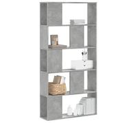 vidaXL Librería de 5 niveles madera gris hormigón 80,5x23,5x162,5 cm