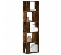 vidaXL Librería 5 niveles – Madera de ingeniería – 45×23,5×162,5 cm – Roble ahumado