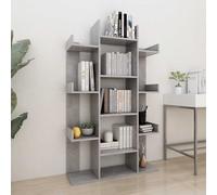 vidaXL Estantería Estantes Estudio Salón Decoración Libros Librero Librería Biblioteca Alacena Armario de Contrachapada Gris Hormigón 86x25,5x140 cm