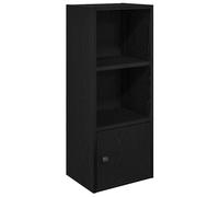 vidaXL Librería de madera contrachapada roble negro 31x24x77 cm