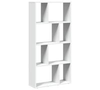 vidaXL Librería de Madera de ingeniería Blanca 60x20x120,5 cm | Aspecto elegante y elegante, ocho espaciosos estantes de cubos, alturas de estante personalizables