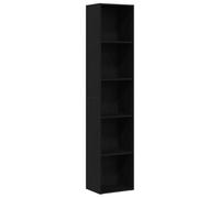 vidaXL Librería de roble negro 40x30x189 cm Madera de ingeniería