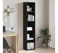 vidaXL Librería de roble negro 40x30x189 cm Madera de ingeniería