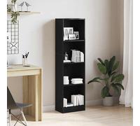 vidaXL Librería de roble negro de 40x24x143 cm, fabricada en madera de ingeniería