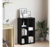 vidaXL Librería de roble negro de 50x25x80 cm, madera de ingeniería