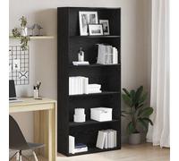 vidaXL Librería de roble negro de 80x30x189 cm, fabricada en madera de ingeniería