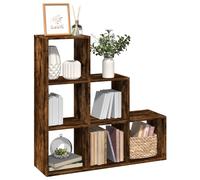 vidaXL Librería divisor 3 niveles madera roble ahumado 99x29x99 cm