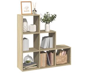 vidaXL Librería divisor 3 niveles madera roble Sonoma 99x29x99 cm