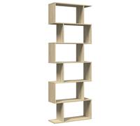 vidaXL Librería divisor 6 niveles madera ingeniería 70x24x193cm Multicolor Roble Sonoma