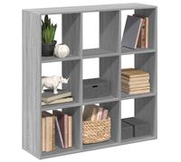 vidaXL Librería divisor madera ingeniería gris Sonoma 102x29x103,5 cm