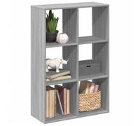 vidaXL Librería divisor madera ingeniería gris Sonoma 69,5x29x103,5 cm