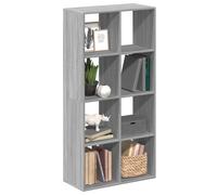 vidaXL Librería divisor madera ingeniería gris Sonoma 69,5x29x137,5 cm
