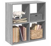 vidaXL Librería divisor madera ingeniería gris Sonoma 69,5x29x69,5 cm