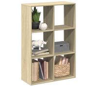 vidaXL Librería divisor madera ingeniería roble Sonoma 69,5x29x103,5cm