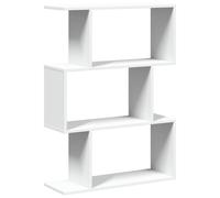 vidaXL Librería divisora 3 niveles mader 70x24x97 cm Multicolor Blanco