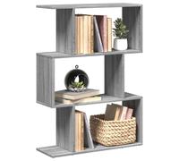 vidaXL Librería divisora 3 niveles madera gris Sonoma 70x24x97 cm