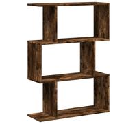 vidaXL Librería divisora 3 niveles madera roble ahumado 70x24x97 cm