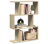 vidaXL Librería divisora 3 niveles madera roble Sonoma 70x24x97 cm