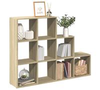 vidaXL Librería divisora 3 niveles madera Sonoma 137,5x29x103,5 cm