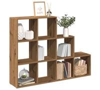 vidaXL Librería divisora 3 niveles roble artisan 137,5x29x103,5 cm
