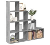 vidaXL Librería divisora 4 niveles madera gris Sonoma 131,5x29x131,5cm