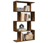 vidaXL Librería divisora 4 niveles madera roble ahumado 70x24x129 cm