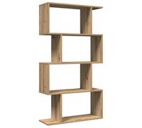 vidaXL Librería divisora 4 Niveles Madera Roble Artisan 70x24x129 cm, estantería, estantería para Libros, librerías, estantería para Libros, librería