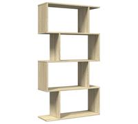 vidaXL Librería divisora 4 niveles Madera roble Sonoma 70x24x129 cm