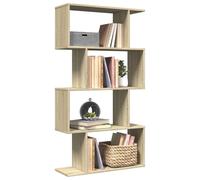 vidaXL Librería divisora 4 niveles madera roble Sonoma 70x24x129 cm