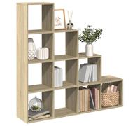 vidaXL Librería divisora 4 niveles madera Sonoma 131,5x29x131,5 cm