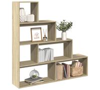 vidaXL Librería divisora 4 niveles madera Sonoma 143,5x29x143,5 cm