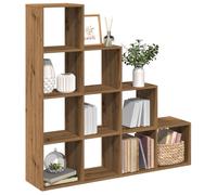 vidaXL Librería divisora 4 niveles roble artisan 131,5x29x131,5 cm