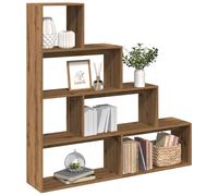 vidaXL Librería divisora 4 niveles roble artisan 143,5x29x143,5 cm