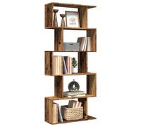 vidaXL Librería divisora 5 Niveles Madera Envejecida 70x24x161 cm, estantería, estantería para Libros, librerías, estantería para Libros, librería