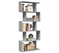 vidaXL Librería divisora 5 niveles de madera gris Sonoma 70x24x161 cm