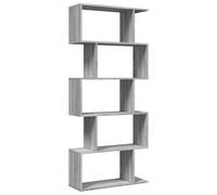 vidaXL Librería divisora 5 niveles de madera gris Sonoma 70x24x161 cm