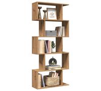 vidaXL Librería divisora 5 Niveles Madera Roble Artisan 70x24x161 cm, estantería, estantería para Libros, librerías, estantería para Libros, librería