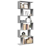 vidaXL Librería divisora 6 niveles Madera gris Sonoma 70x24x193 cm
