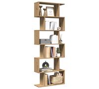 vidaXL Librería divisora 6 niveles madera roble Artisan 70x24x193 cm