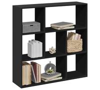 vidaXL Librería divisora madera de ingeniería negra 102x29x103,5 cm