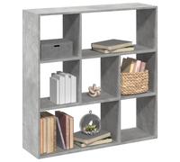 vidaXL Librería divisora madera gris hormigón 102x29x103,5 cm