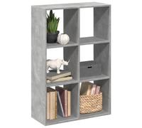vidaXL Librería divisora madera gris hormigón 69,5x29x103,5 cm