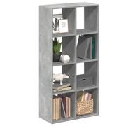 vidaXL Librería divisora madera gris hormigón 69,5x29x137,5 cm