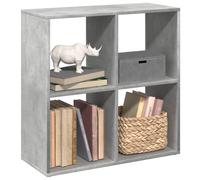 vidaXL Librería divisora madera gris hormigón 69,5x29x69,5 cm