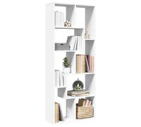 vidaXL Librería divisora madera ingeniería blanca 67x25x161,5 cm