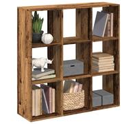 vidaXL Librería divisora madera ingeniería envejecida 102x29x103,5 cm