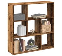 vidaXL Librería divisora madera ingeniería envejecida 102x29x103,5 cm