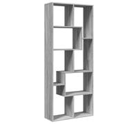 vidaXL Librería divisora de madera de ingeniería Gris Sonoma 67x25x161,5 cm