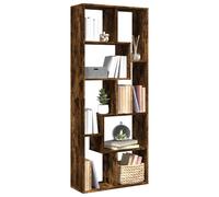 vidaXL Librería divisora madera ingeniería roble ahumado 67x25x161,5cm