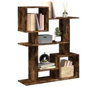 vidaXL Estantería divisoria de ambientes, color roble ahumado, 92x29x112 cm, material de madera